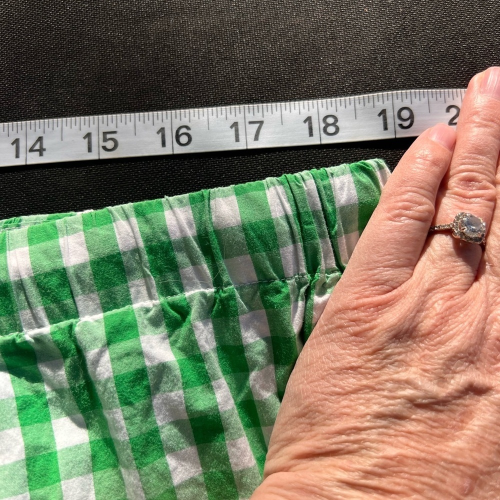 J Crew Green Gingham Pajama Pants - Lightweight Sleepwear XL - Picture 3 of 4